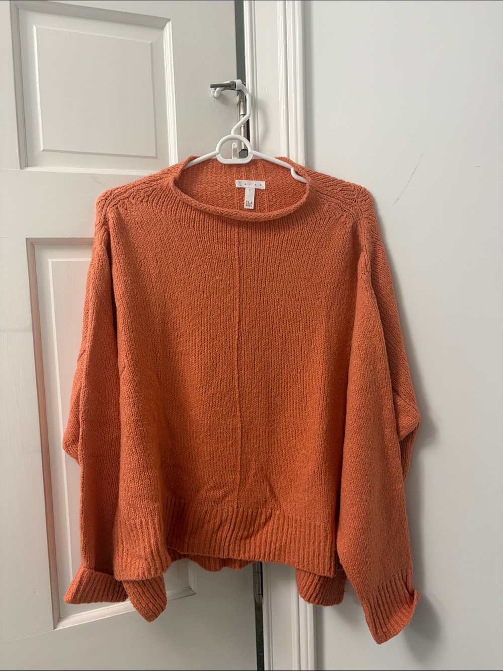 Leith Relaxedw Crewneck Sweater in Burnt Orange